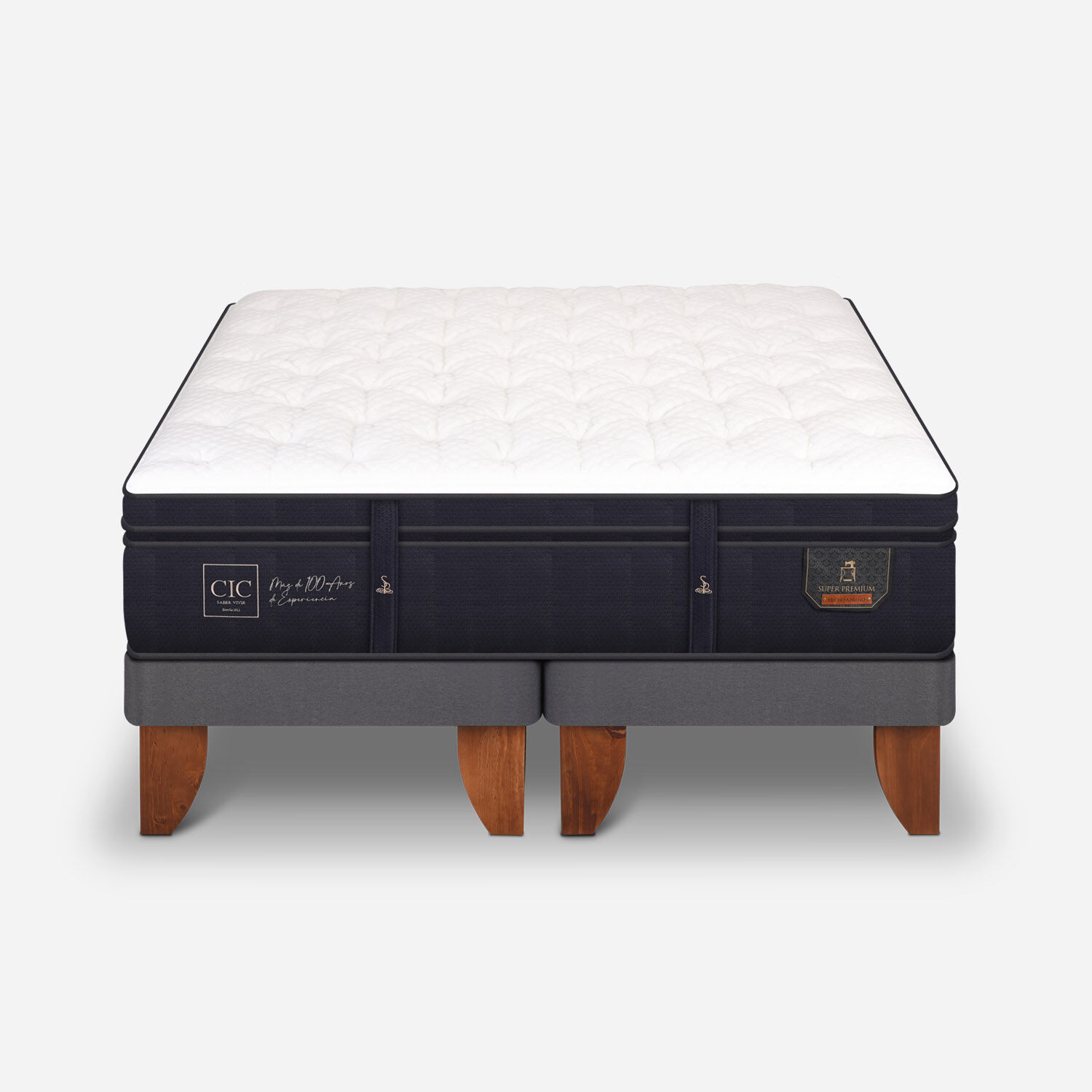 Cama Europea 2 Plazas Super Premium Base Dividida