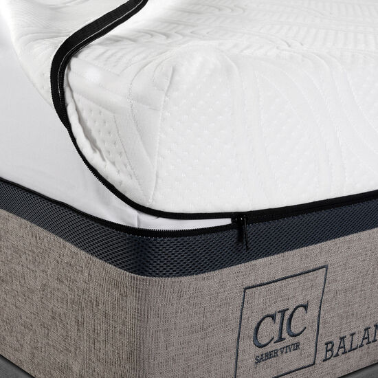Cama Europea 2 Plazas Balance Base Dividida + Respaldo Támesis