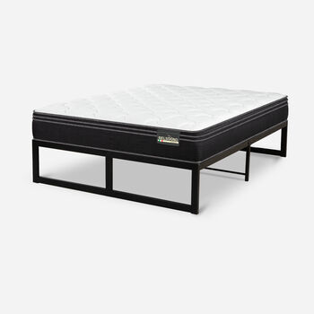 Cama Iron Smart Belsogno 2 Plazas Premium Black
