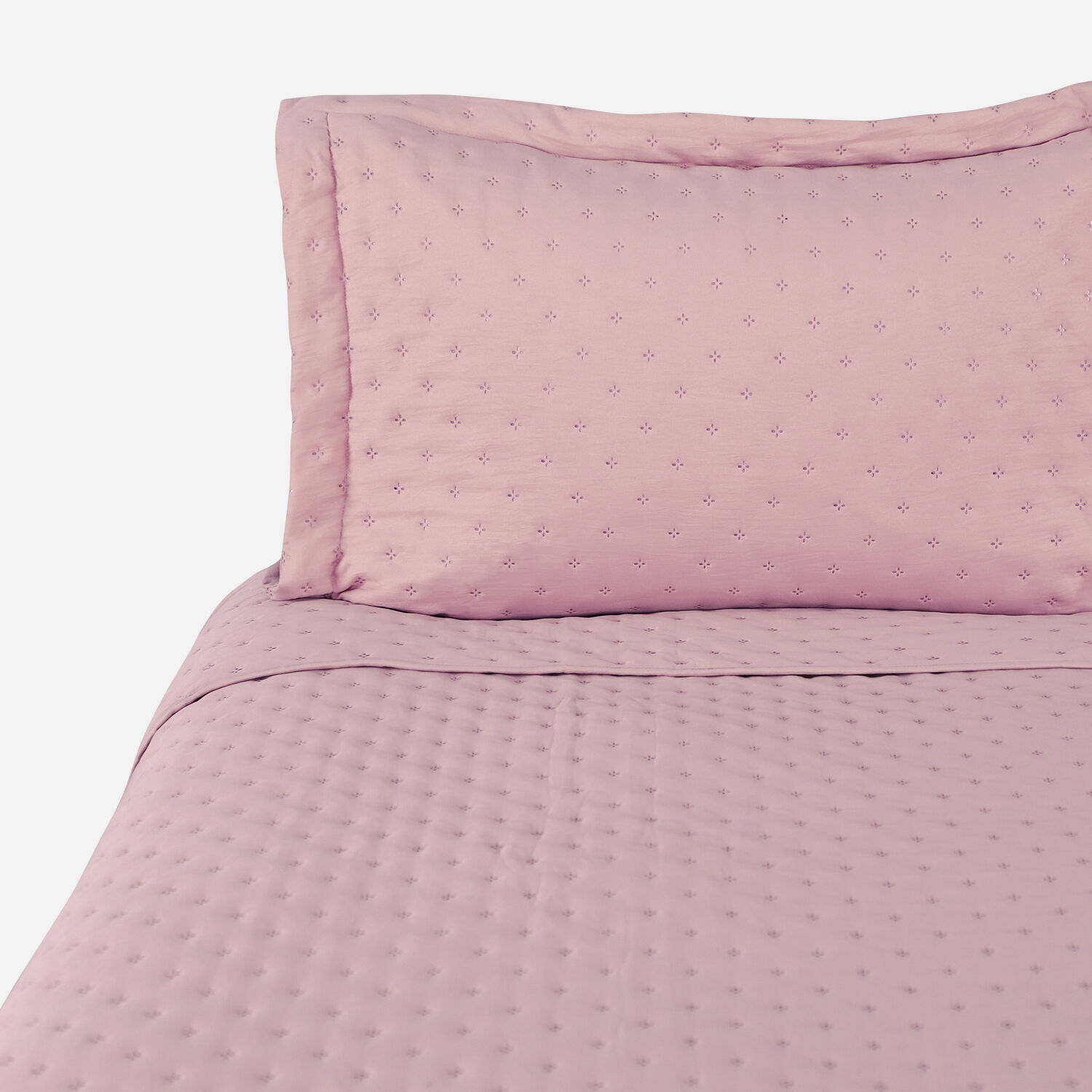 Quilt 2 Plazas Microfibra Rosa