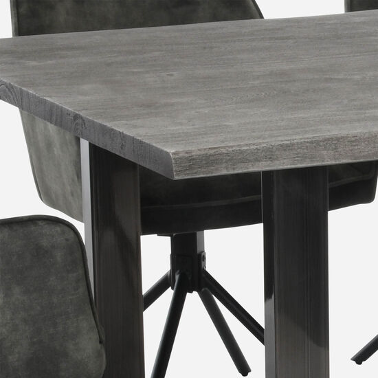 Comedor Florencia Gris + 6 Sillas Ottawa Gris
