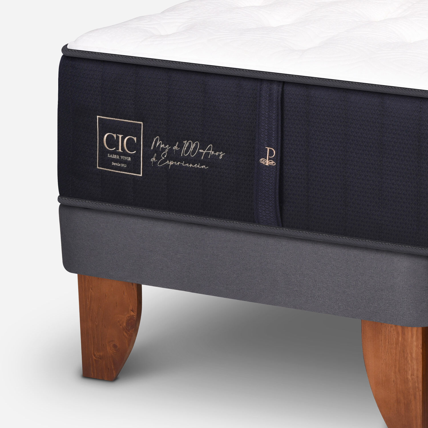 Cama Europea 2 Plazas Premium Base Dividida Largo 2.20