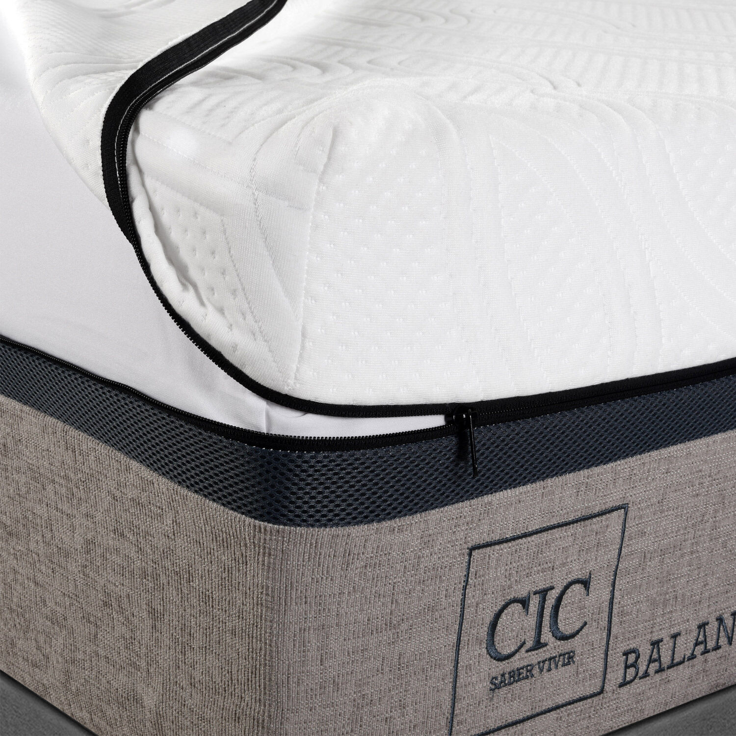 Cama Europea 2 Plazas Balance Base Dividida + Almohadas + Plum&oacute;n