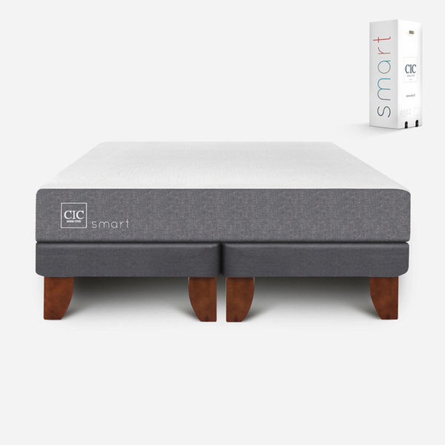 Cama Europea 2 Plazas Smart Base Dividida