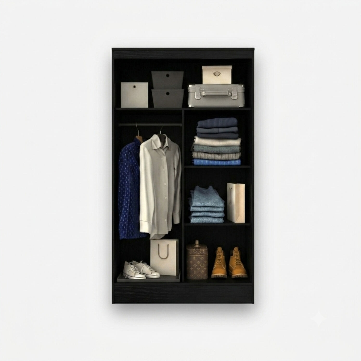 Cl&oacute;set Caburgua Dos Puertas Correderas Black