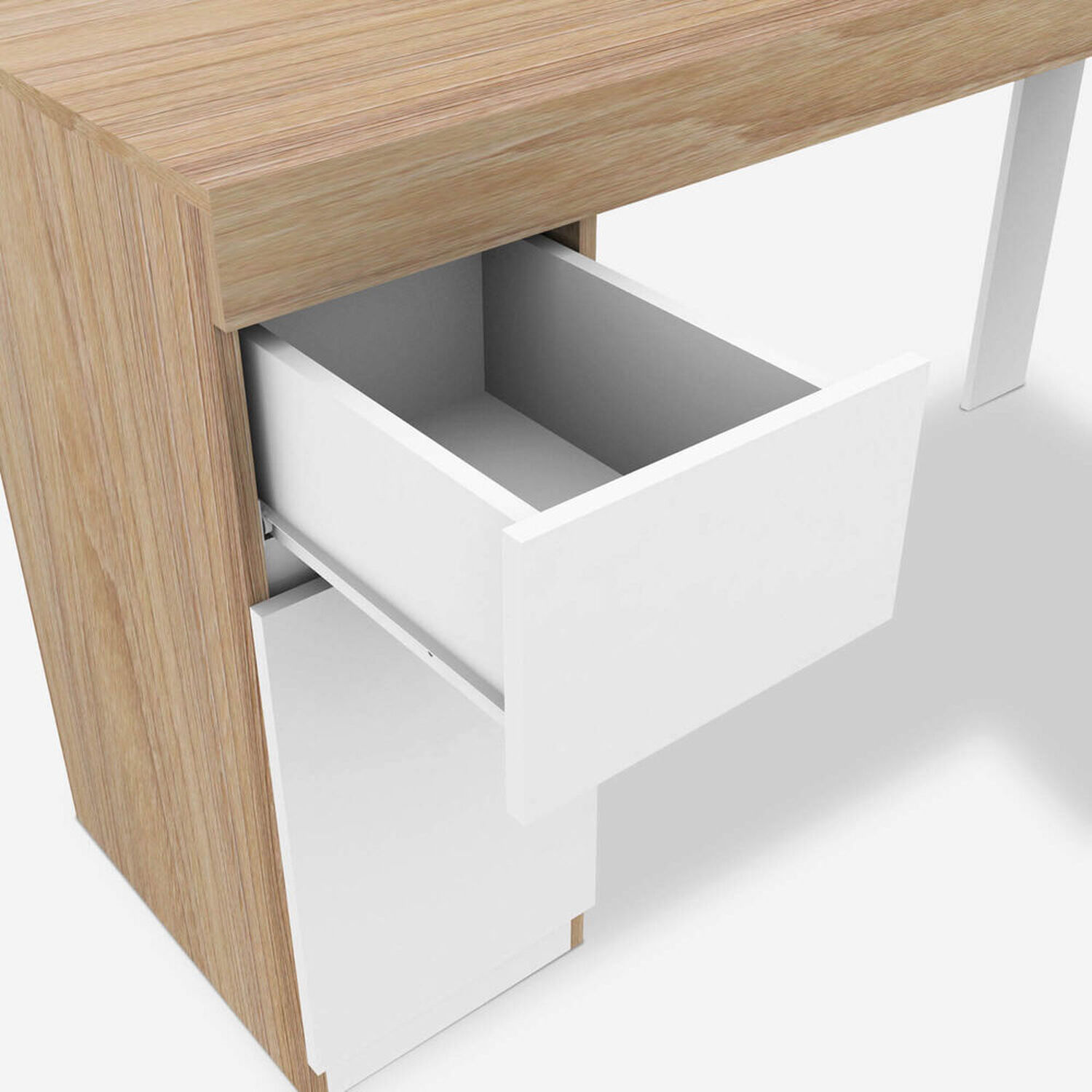 Escritorio Esquinero Olmo Blanco Palermo