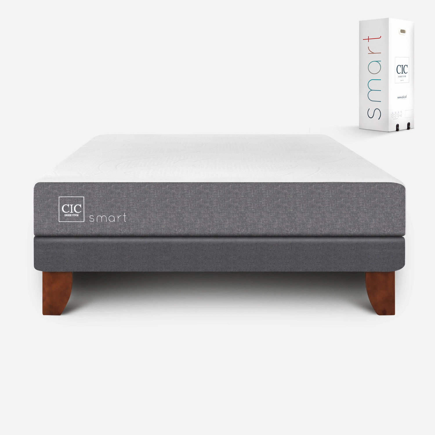 Cama Europea 2 Plazas Smart Base Normal