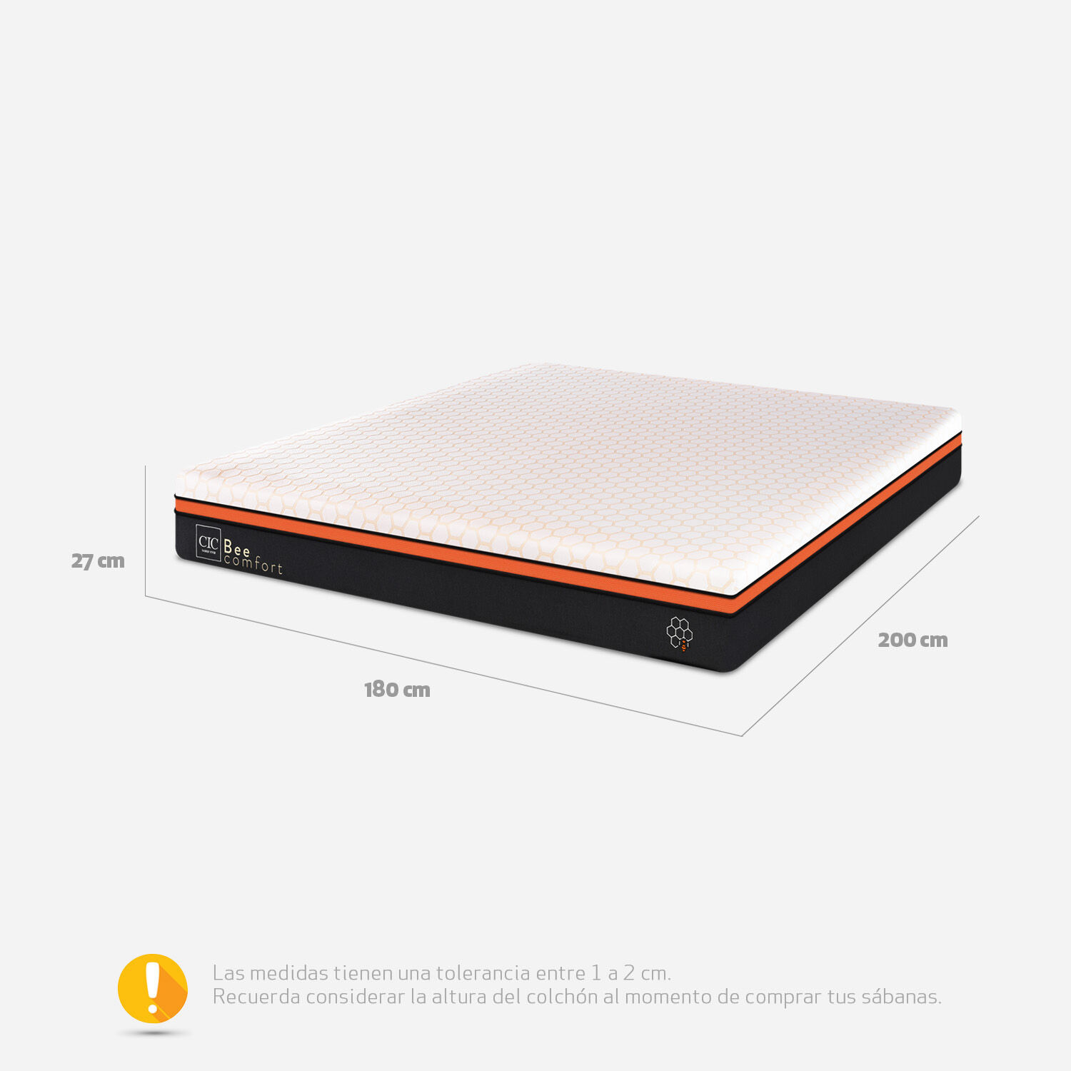 Colch&oacute;n King Bee Comfort 180x200