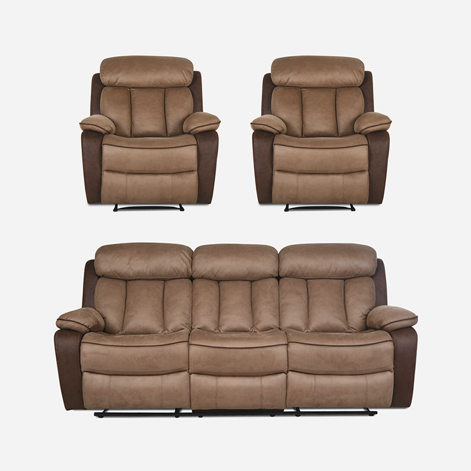 Juego reclinables Moka 3 y 1 cuerpo x2