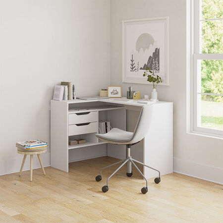 Escritorio 2 Cajones Blanco Mil&aacute;n