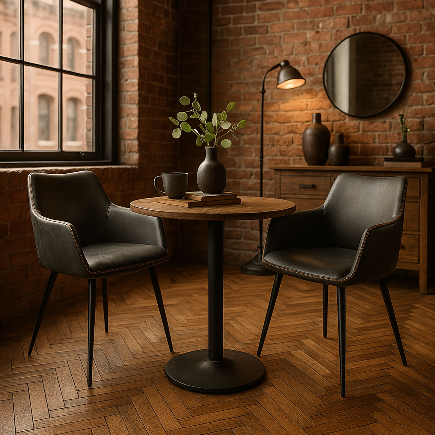 Par de Sitiales Bar Albany Gris