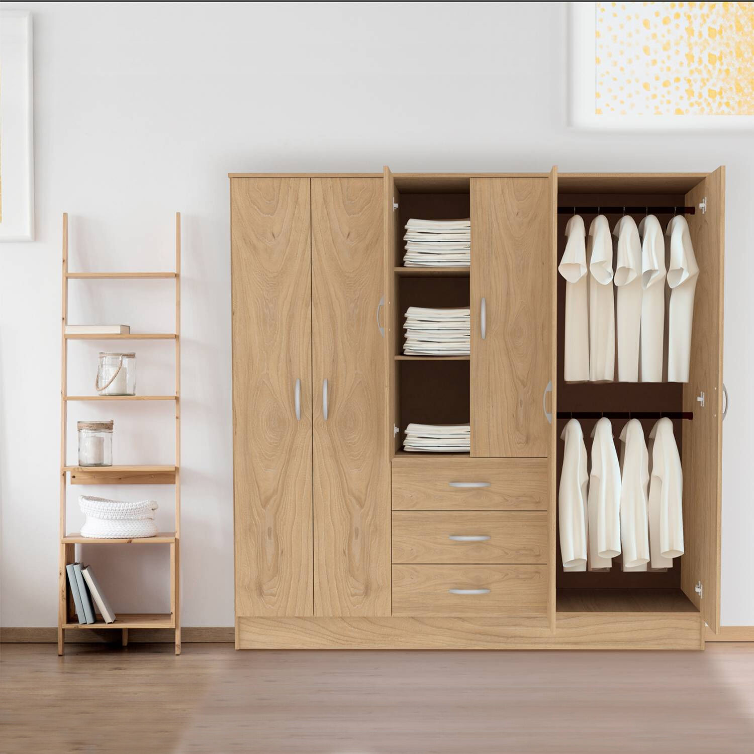 Cl&oacute;set 6 Puertas 3 Cajones Maipo Olmo