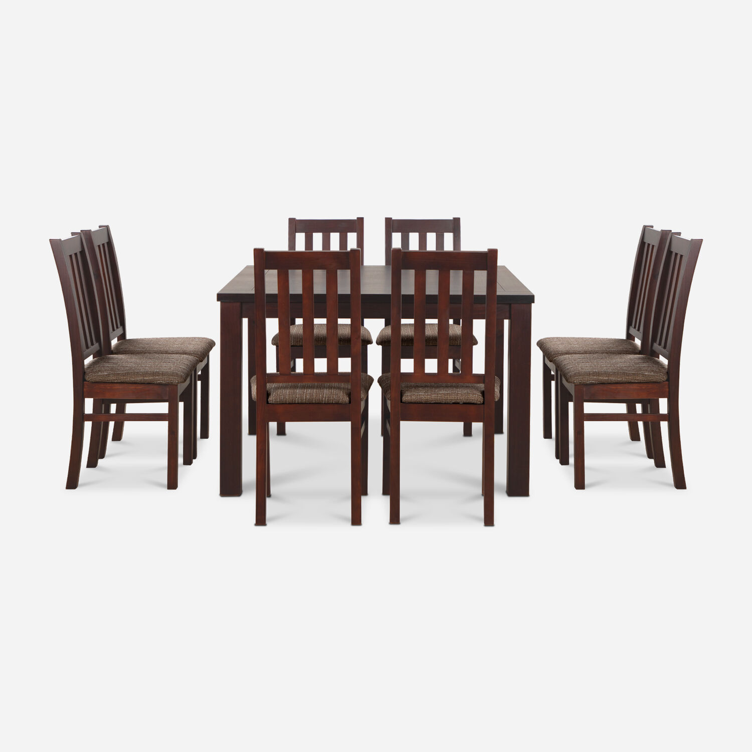 Comedor 8 Sillas &Ntilde;uble Caramelo - Tela Caf&eacute;