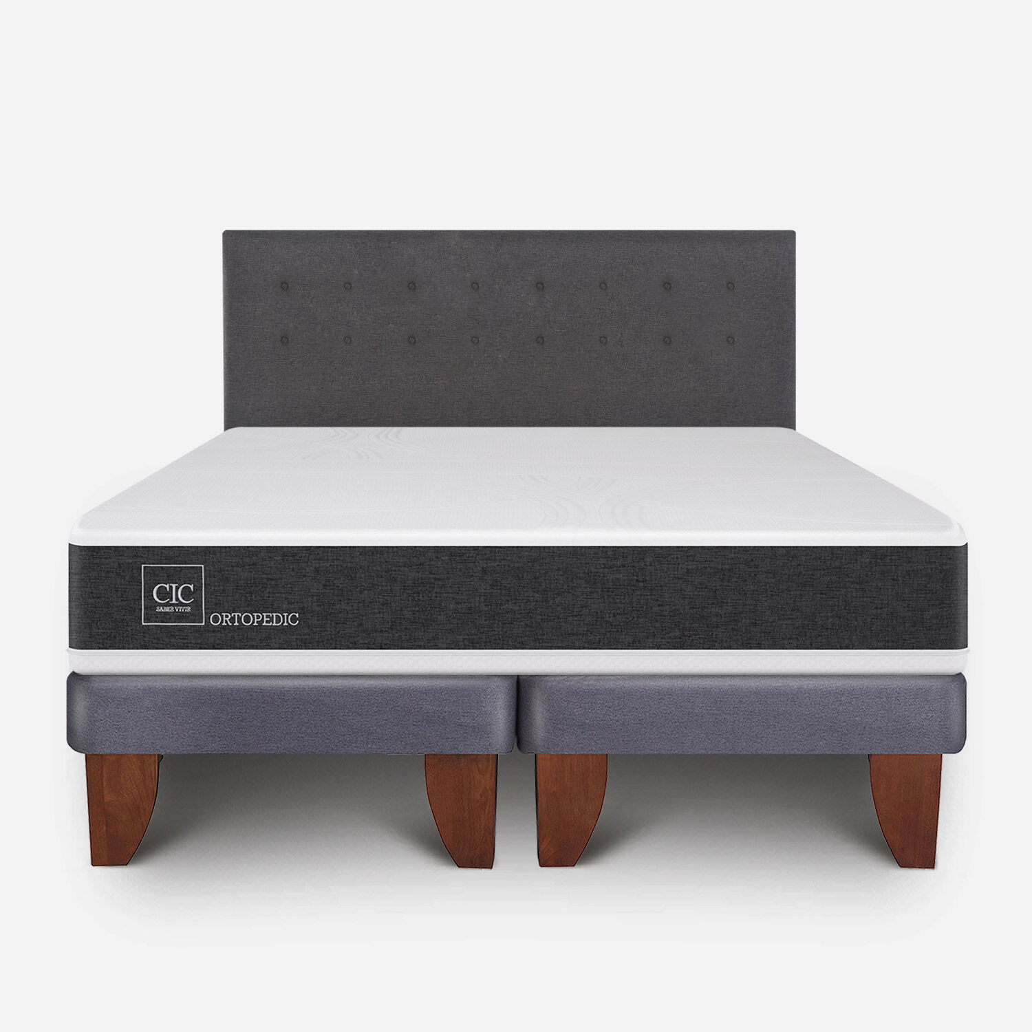 Cama Europea King Ortopedic + Respaldo &Eacute;ufrates