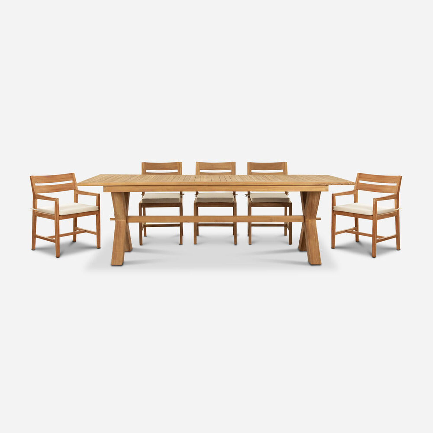 Juego de Comedor para Terraza Teka 6 Sillas 2 Sitiales Aruba