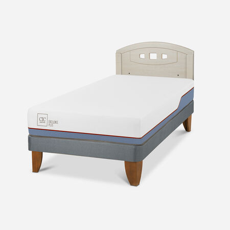 Cama Europea 1,5 Plazas Excellence Plus + Respaldo Gales Alpino