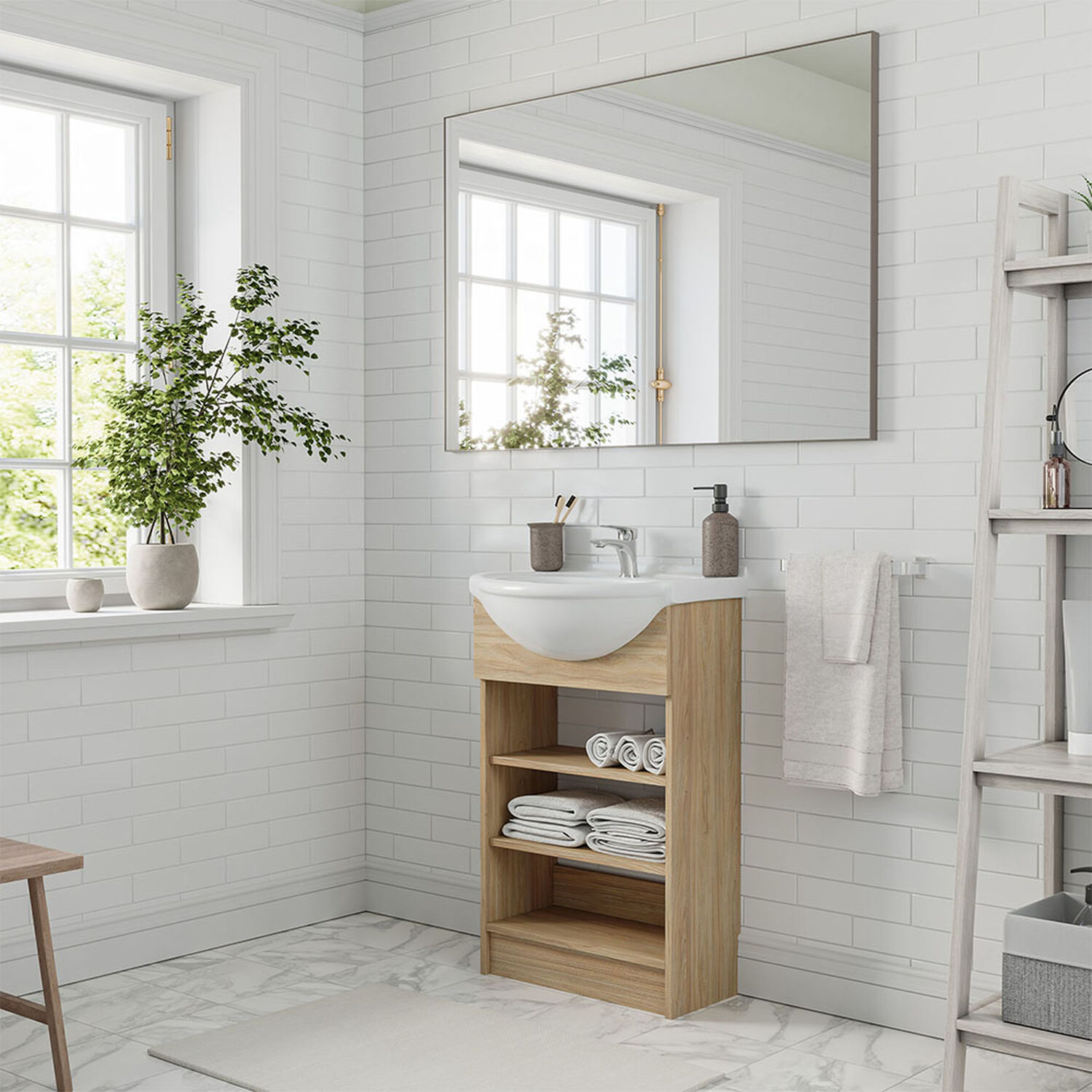 Vanitorio 2 Repisas Cannes Olmo 50 Cm.