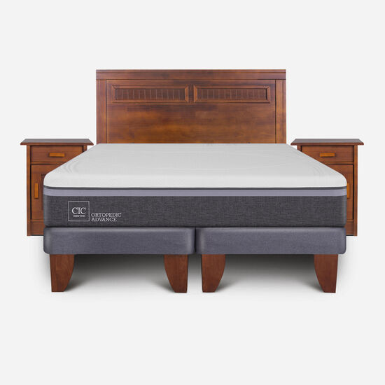 Cama Europea King Ortopedic Advance + Set Milán
