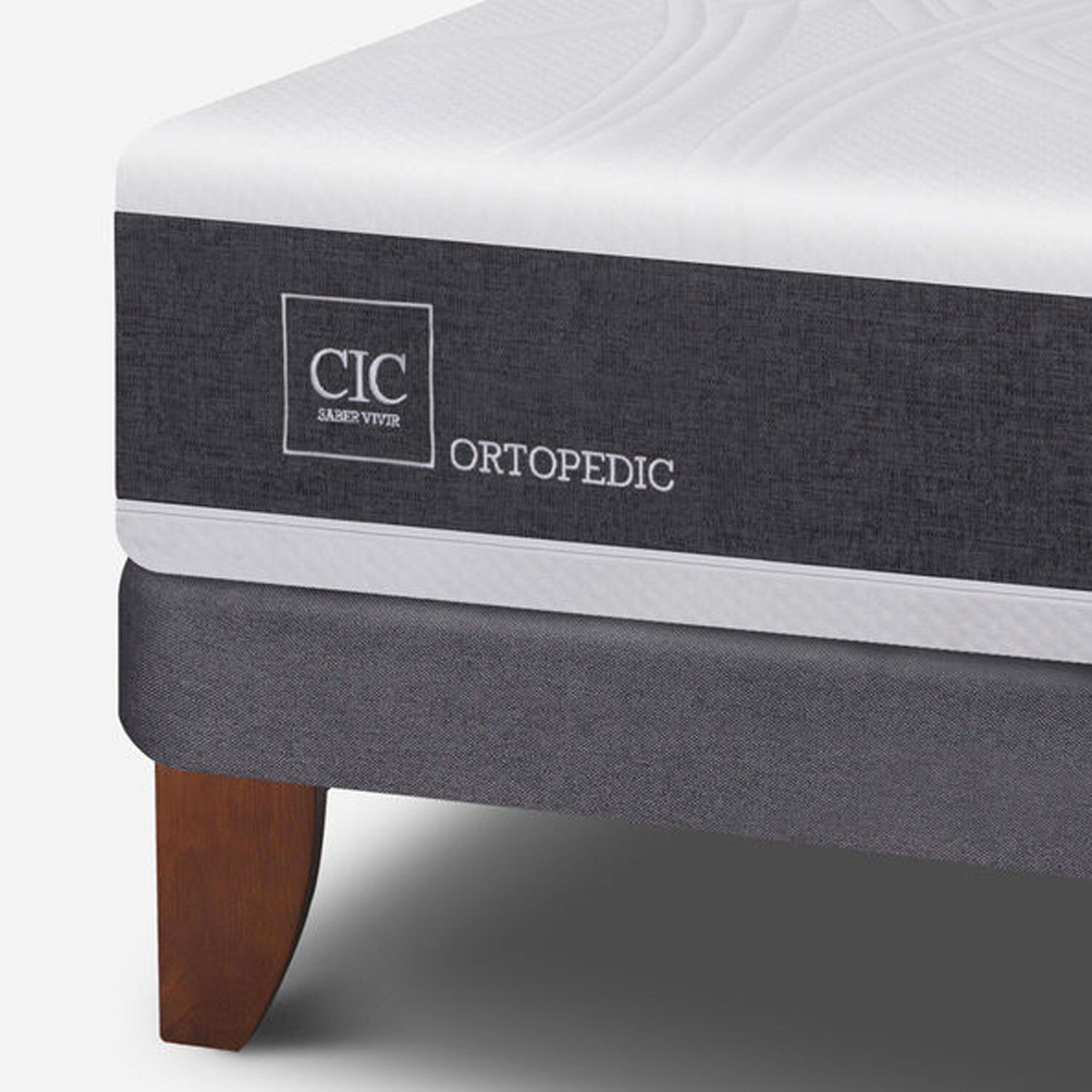Cama Europea 1,5 Plazas Ortopedic + Almohada + Plum&oacute;n + Set Tigris