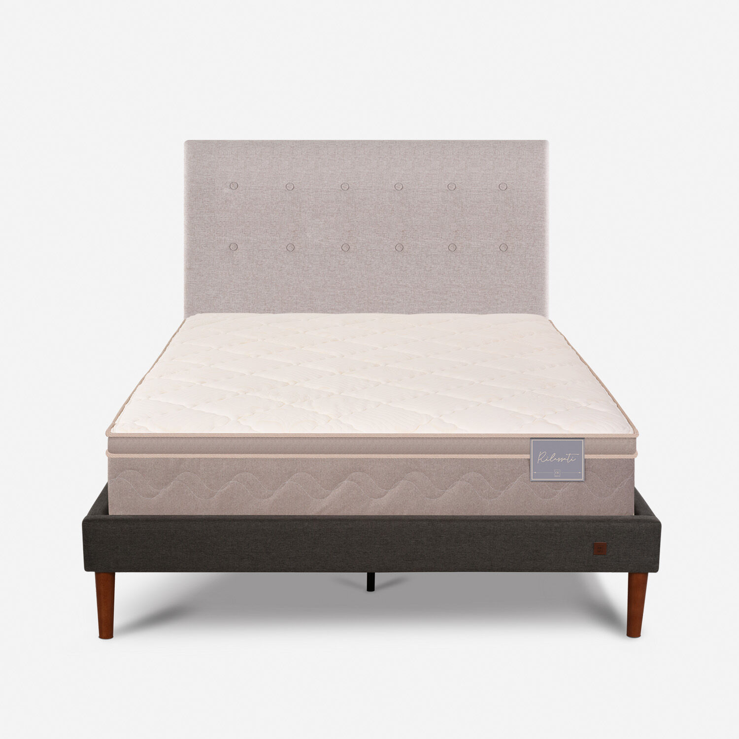 Cama Europea Curve 2 Plazas Rilassati + Respaldo Tigris