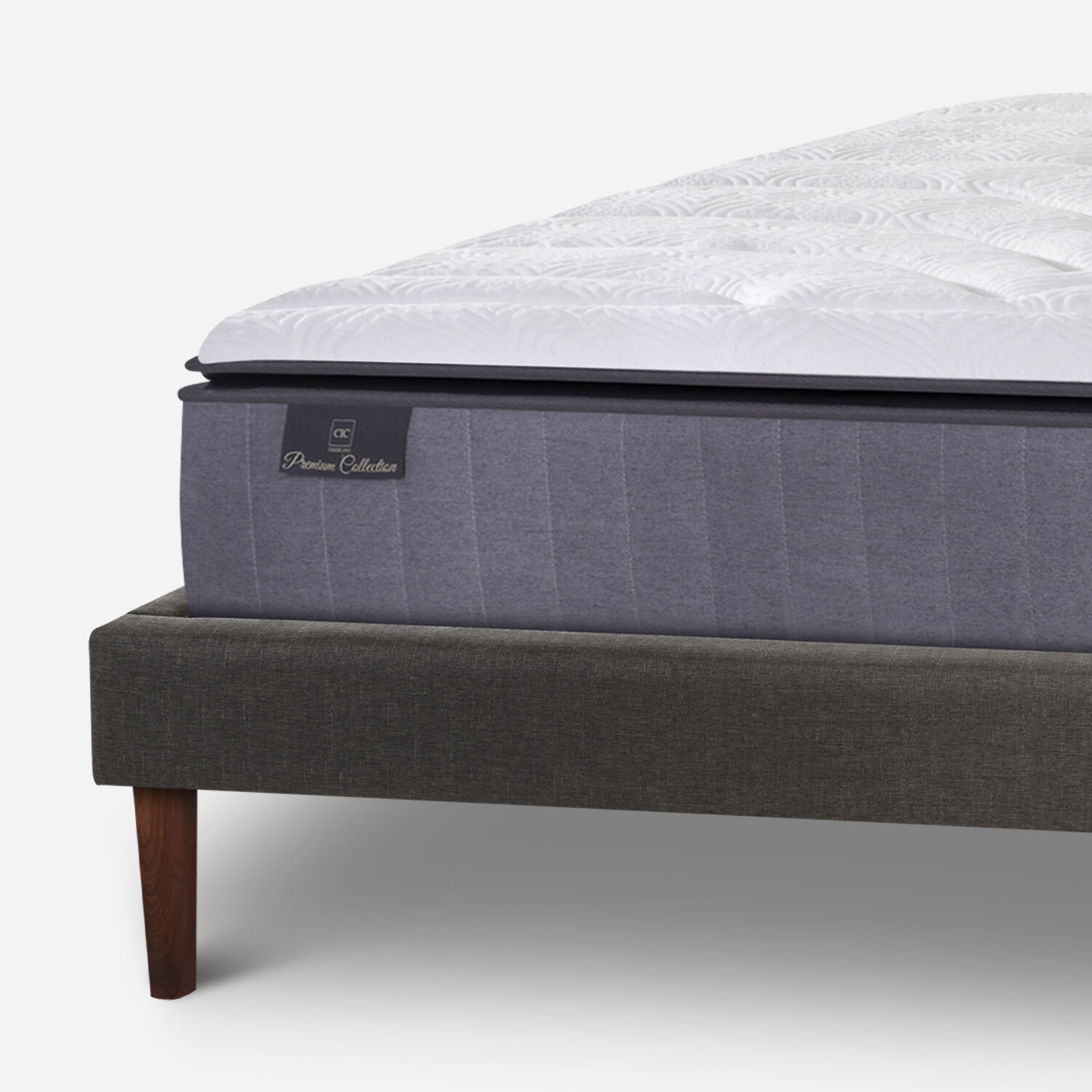 Cama Europea Curve 2 Plazas Premium + Set Miró