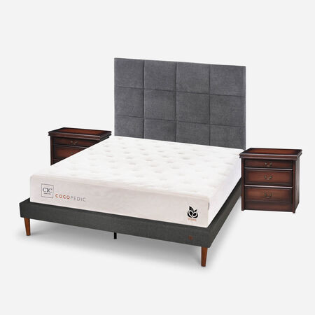 Cama Europea Curve 2 Plazas Cocopedic + Set T&aacute;mesis