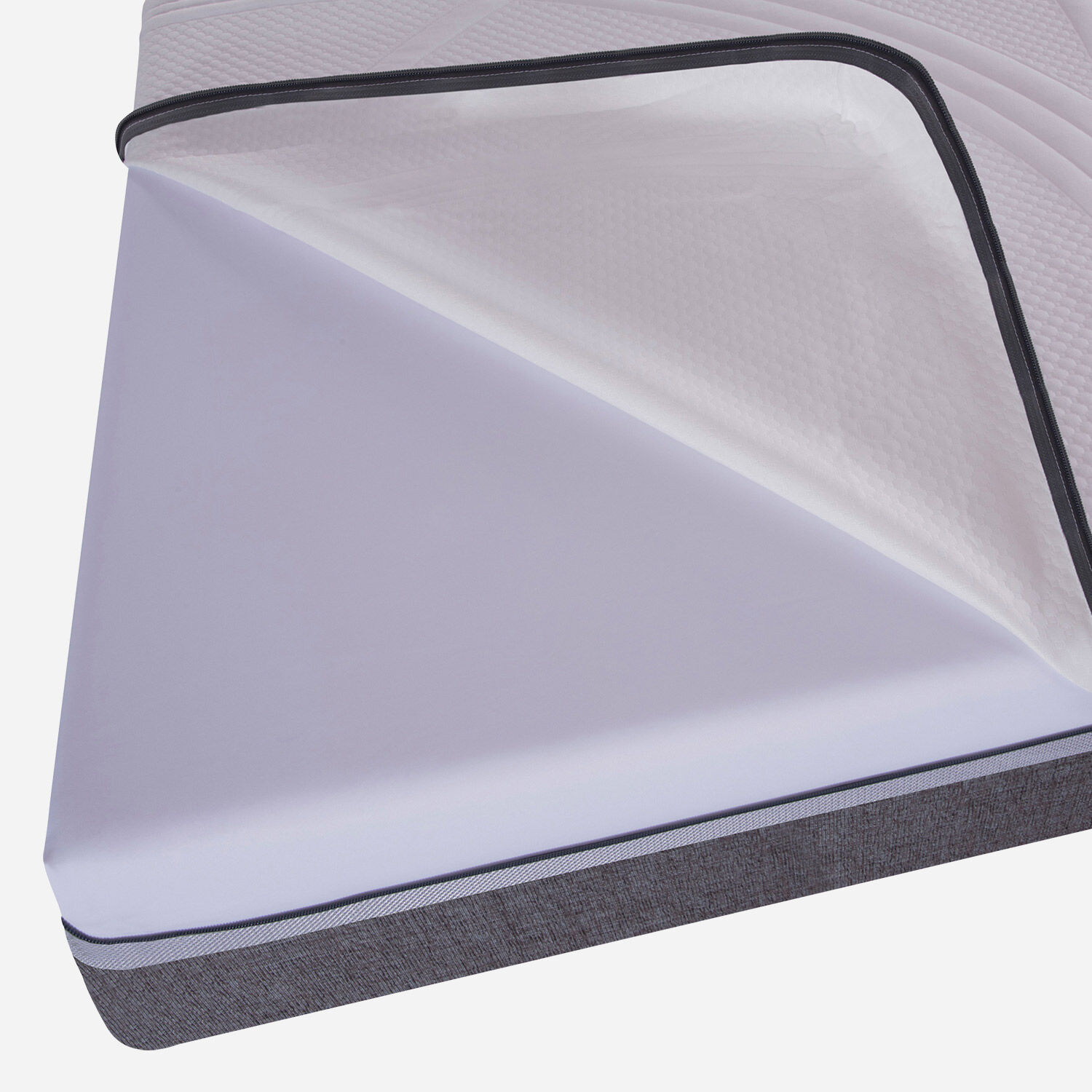 Cama Europea 2 Plazas Ortopedic Advance Base Dividida + Veladores Dubl&iacute;n Chocolate