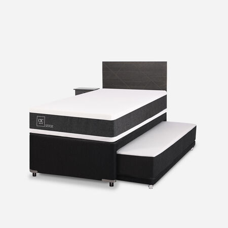 Cama Nido Diván Ortopedic + Set Villarrica Gris