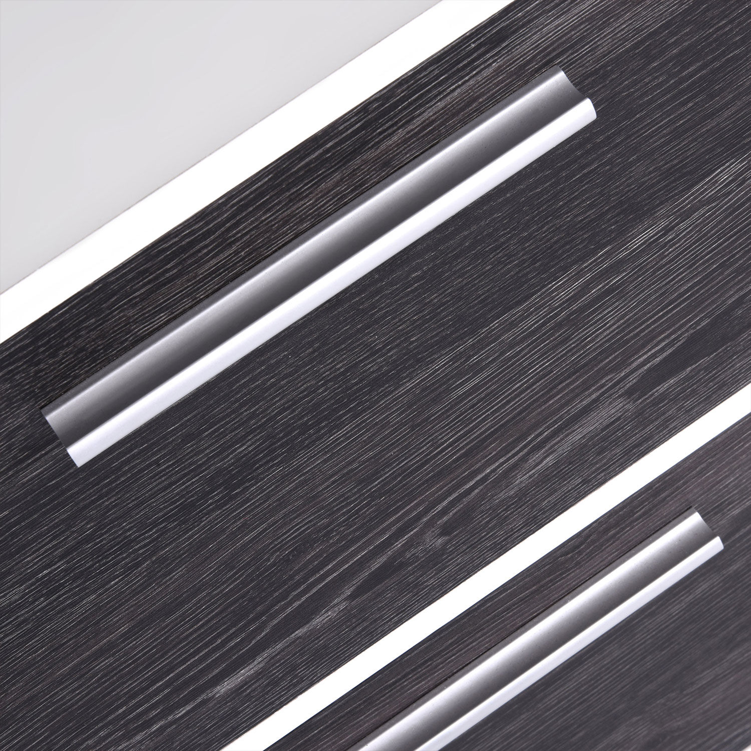 C&oacute;moda 6 Cajones Roble Antracita Blanco