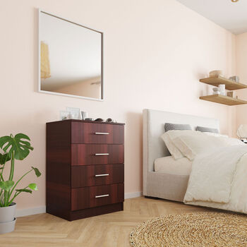 C&oacute;moda Cajonera 4 Cajones F&eacute;nix Chocolate
