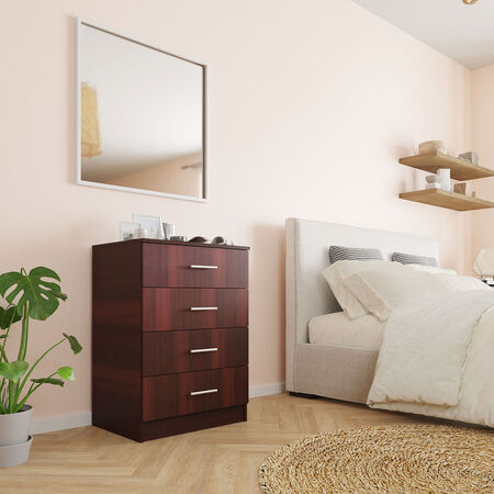 C&oacute;moda Cajonera 4 Cajones F&eacute;nix Chocolate