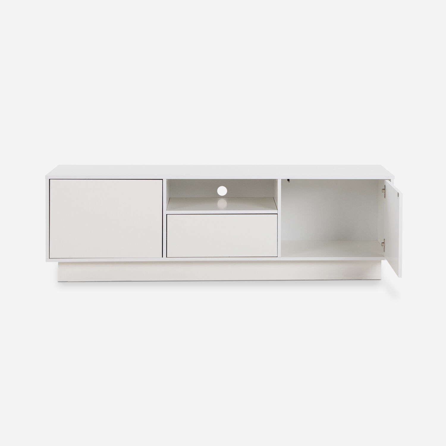 Rack Tv 70" 2 Puertas 1 Cajón Blanco