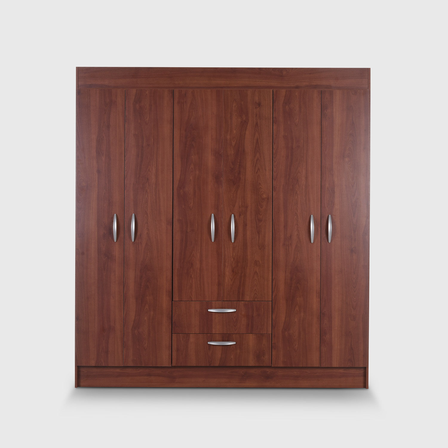 Cl&oacute;set 6 Puertas 2 Cajones Cerezo