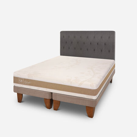 Cama Europea King Rilassati Infinity Base Dividida + Respaldo Kavery