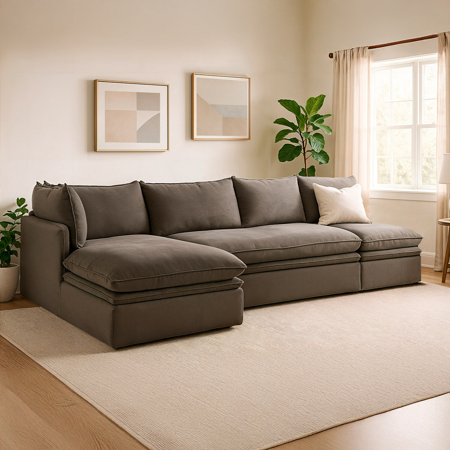 Sof&aacute; Seccional Copenhague Gris