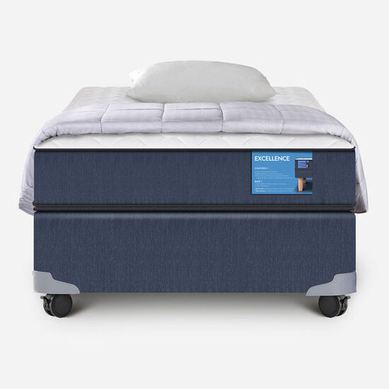Cama Americana 1 Plaza Excellence + Almohada + Plumón