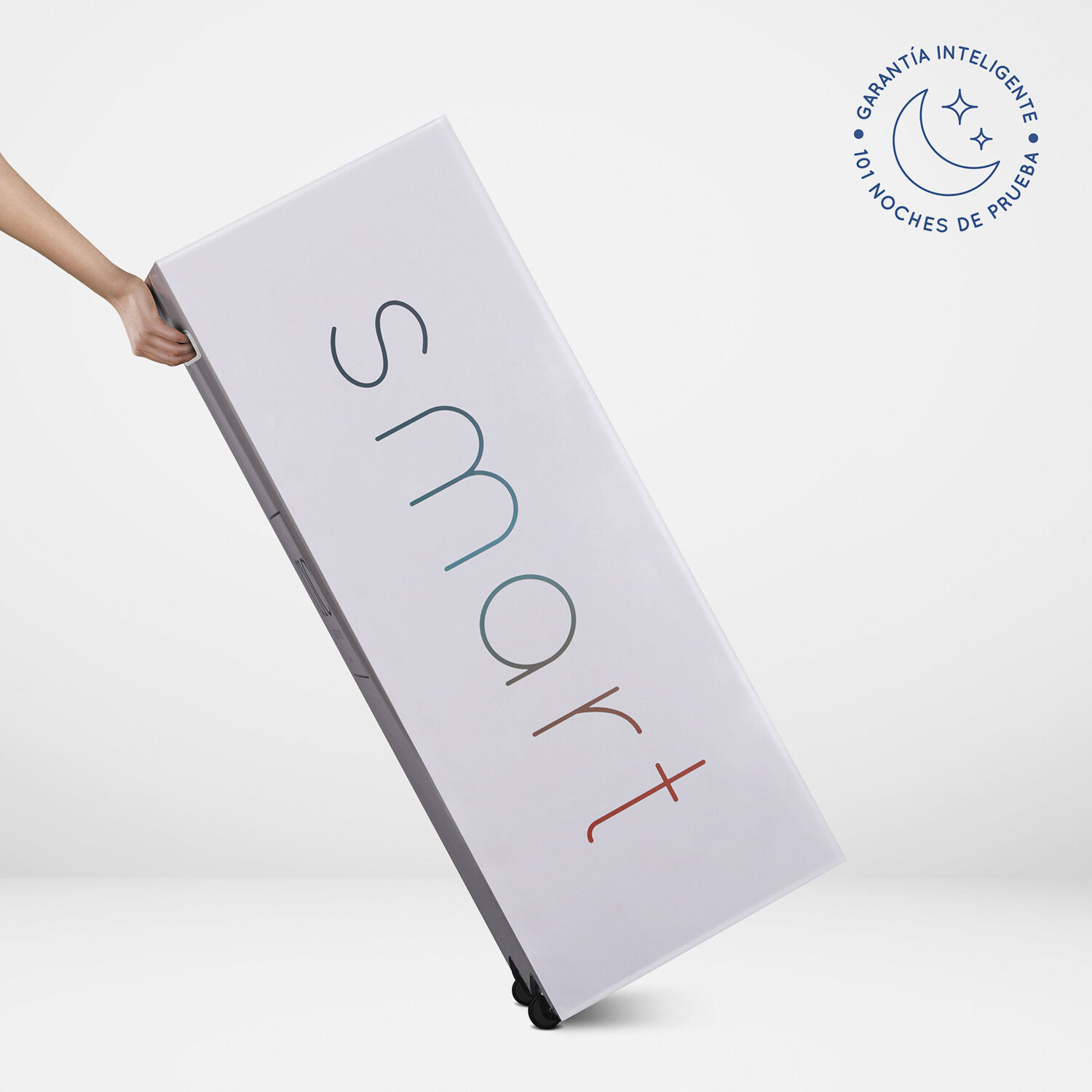 Cama Europea 2 Plazas Smart Base Normal + Respaldo Dubl&iacute;n Mostaza