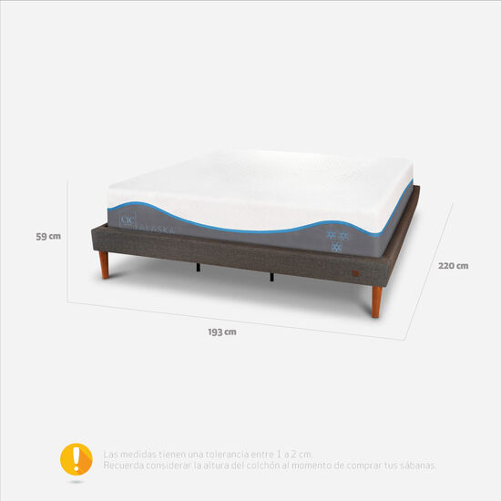 Cama Europea Curve King Alaska