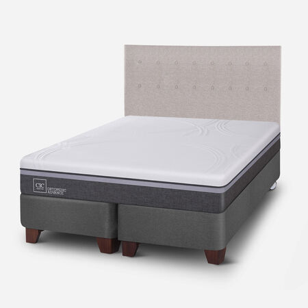 Box Spring King Ortopedic Advance + Respaldo Tigris