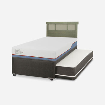 Cama Nido Div&aacute;n Excellence Plus + Respaldo Dubl&iacute;n Olivo
