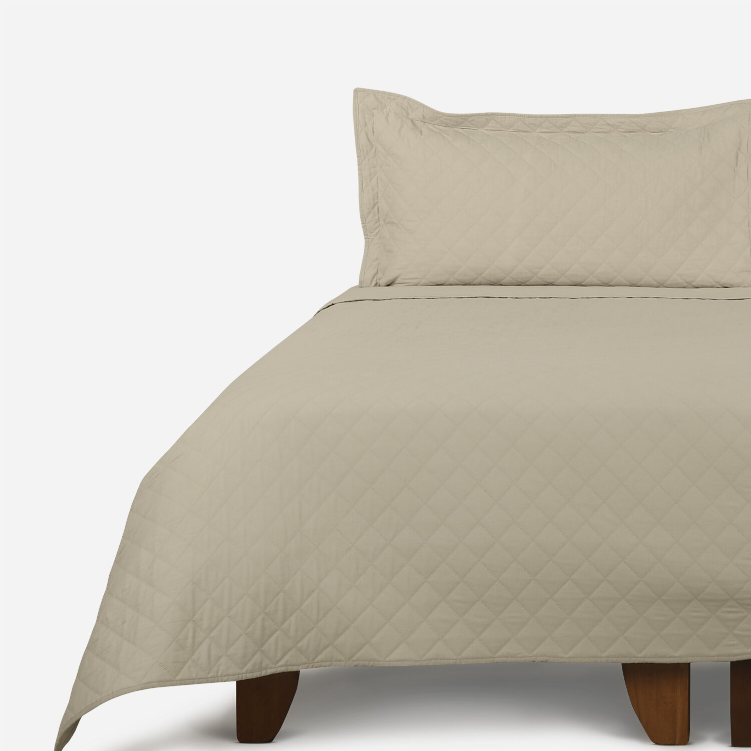 Quilt 2 Plazas Polycotton Taupe