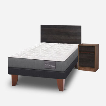 Cama Europea 1,5 Plazas Anatomic + Set Espresso