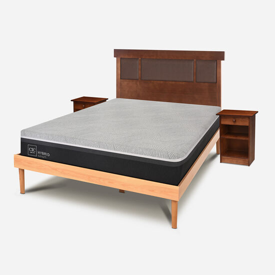 Cama 2 Plazas Hybrid + Set New Dublín Caramel