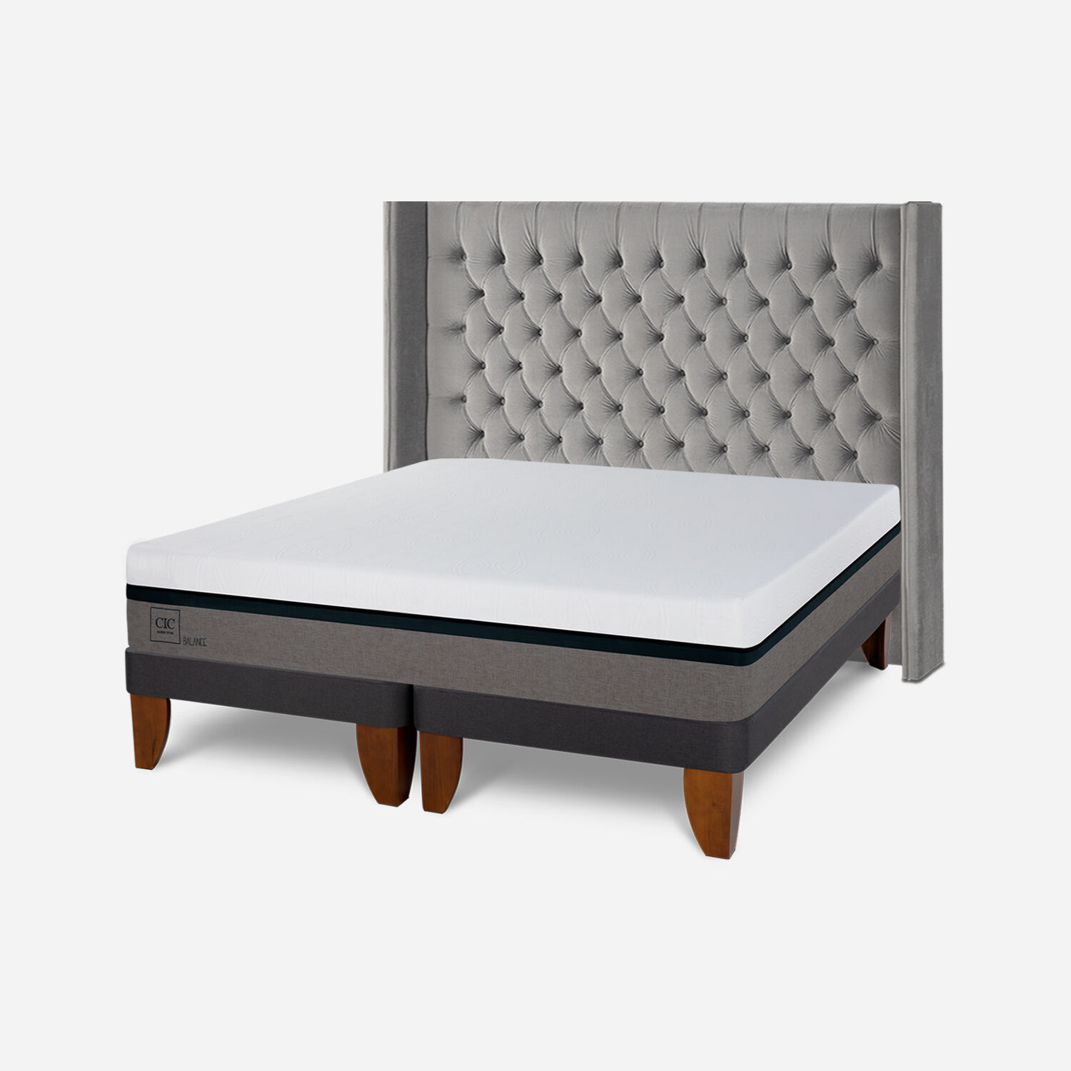 Cama Europea King Balance Respaldo Sesia