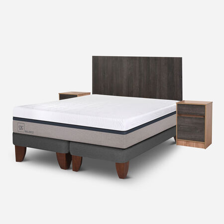 Cama Europea 2 Plazas Balance Base Dividida + Set Espresso