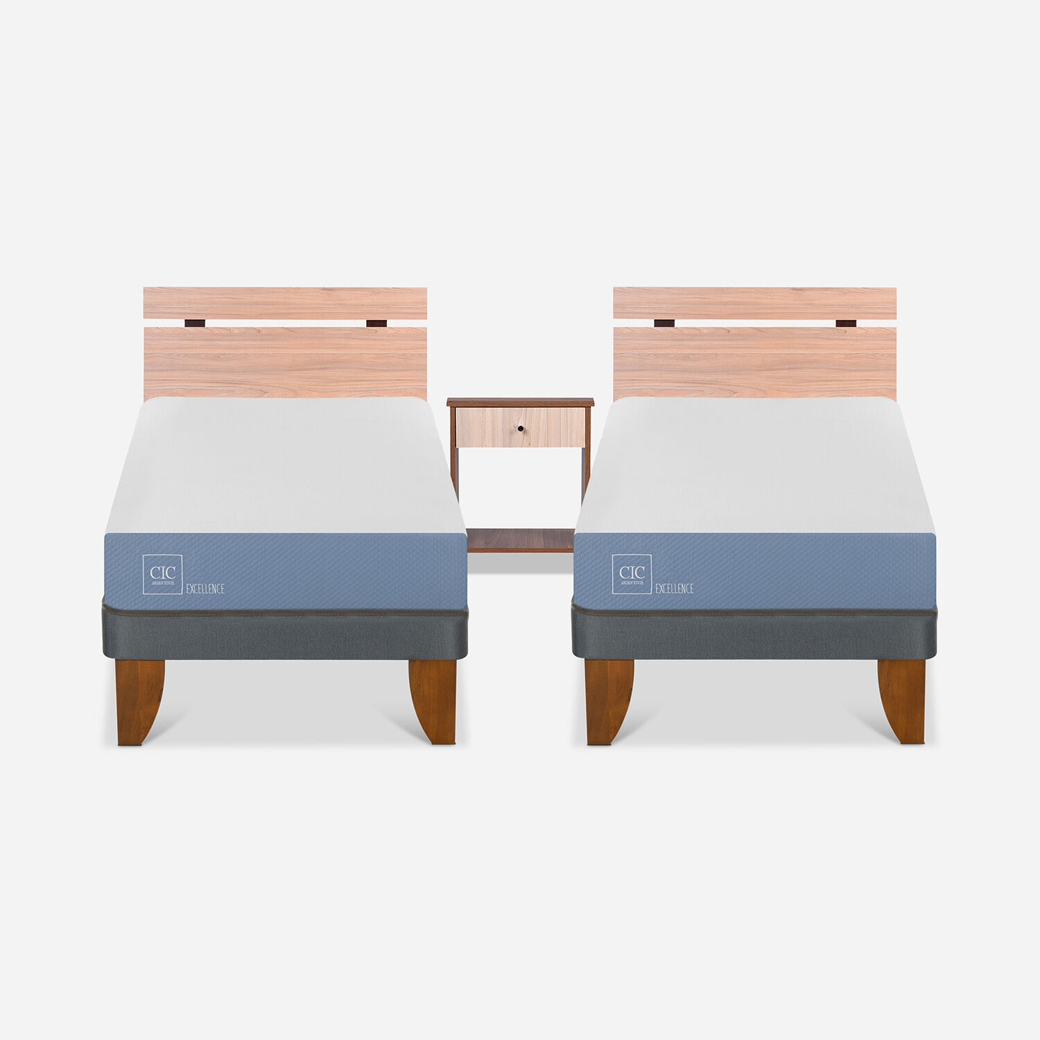 D&uacute;plex Cama Europea 1 Plaza Excellence + Set Olmo