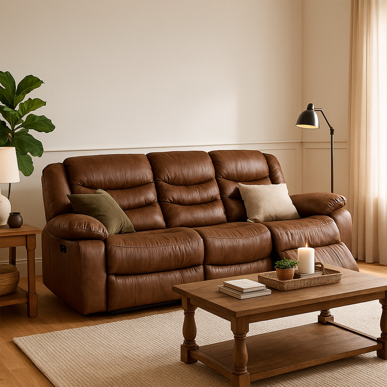 Sof&aacute; 3 Cuerpos Reclinable El&eacute;ctrico Domingo