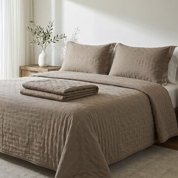 Quilt Single Microfibra Taupe