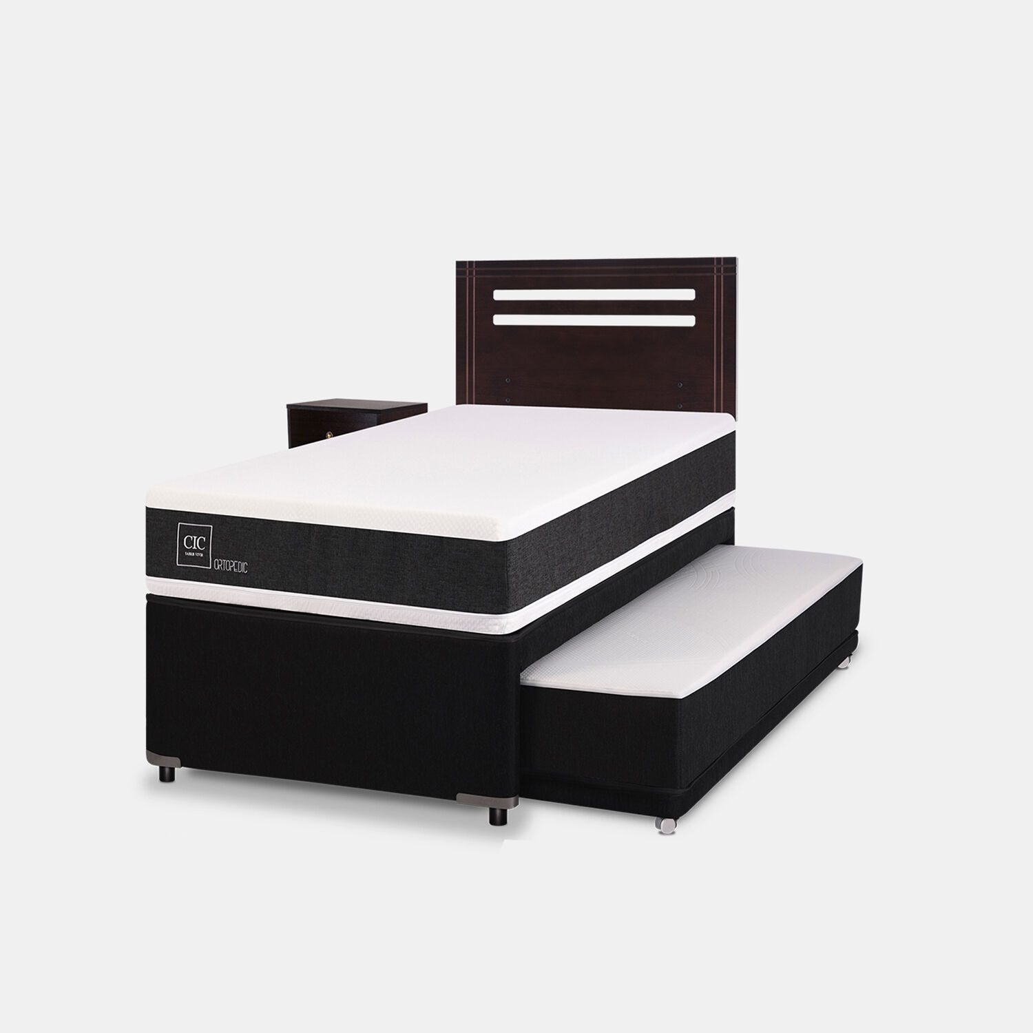 Cama Nido Div&aacute;n Ortopedic + Set M&uacute;nich Chocolate