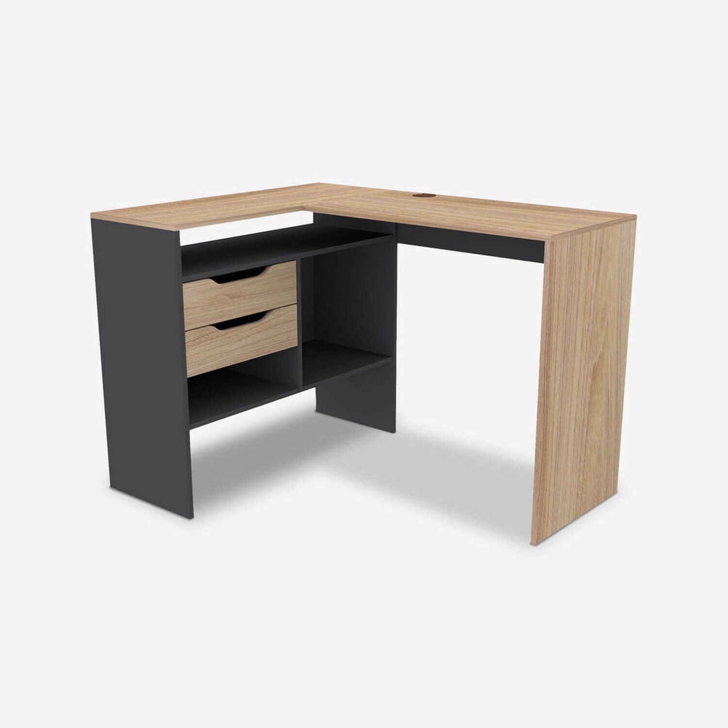 Escritorio 2 Cajones Gr&aacute;fito Olmo Mil&aacute;n